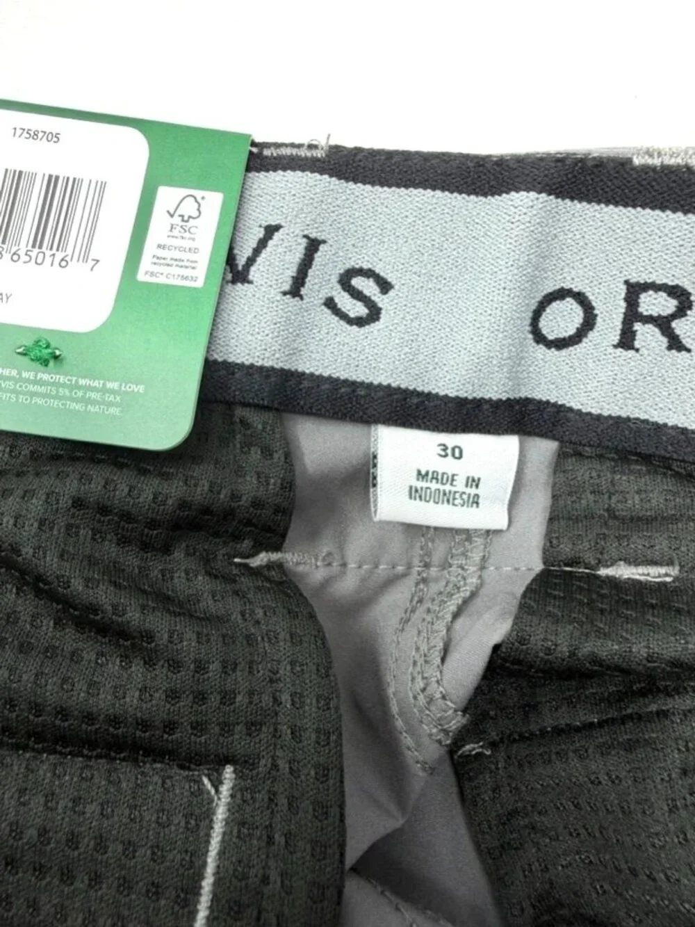 Orvis Men's Lightweight Tech Shorts Blue Or Grey Size 30 Summer Golf Sportswear